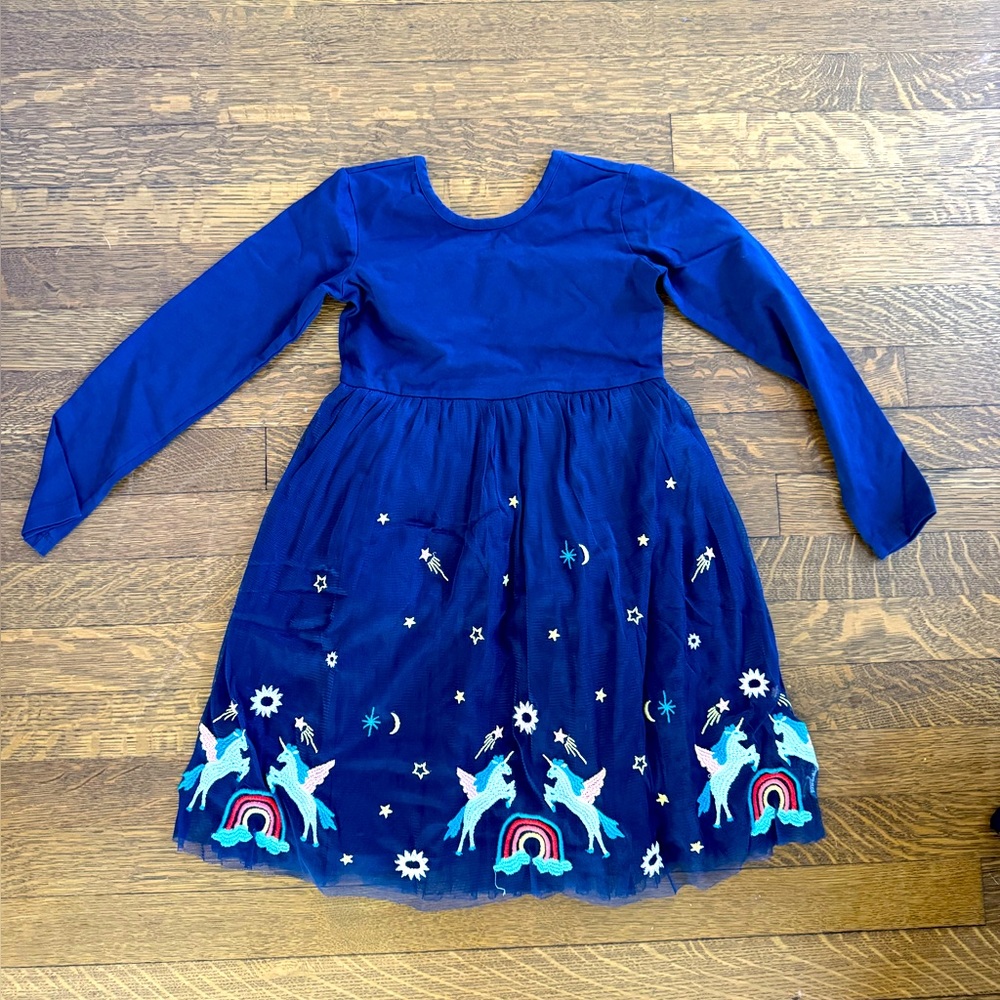 Hanna Andersson unicorn dress size 6-7